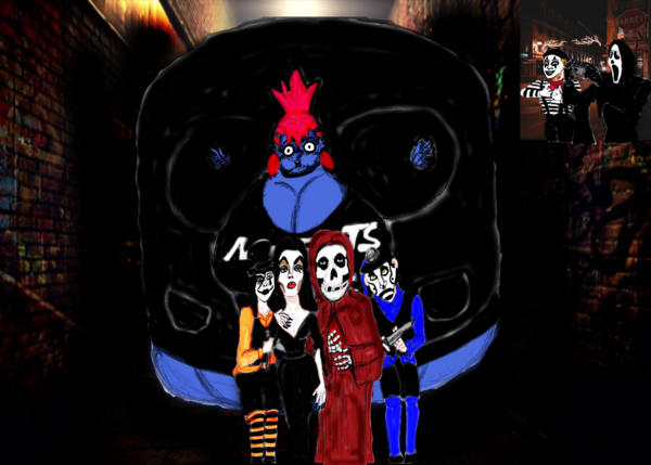 Goth Frankie meeting Comedy and Tragedy Goth Frankie meeting Comedy and Tragedy