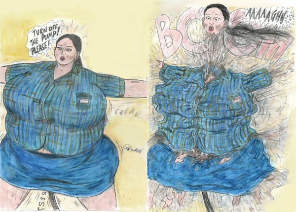 bursting shopgirl